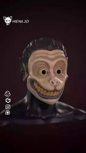 Saru mask yokai tattoo