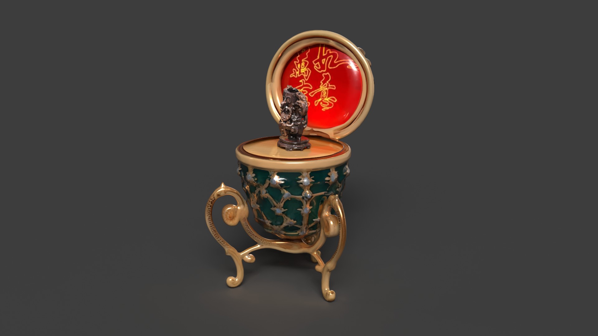 Faberge egg Low-poly 3D model_3