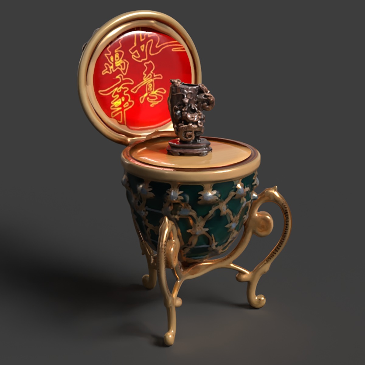 Faberge egg Low-poly 3D model_7