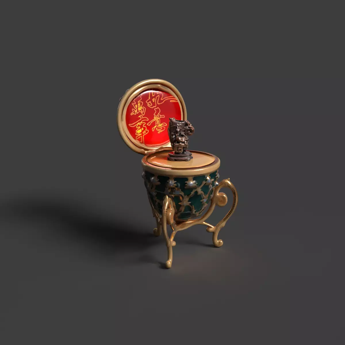Faberge egg Low-poly 3D model_0