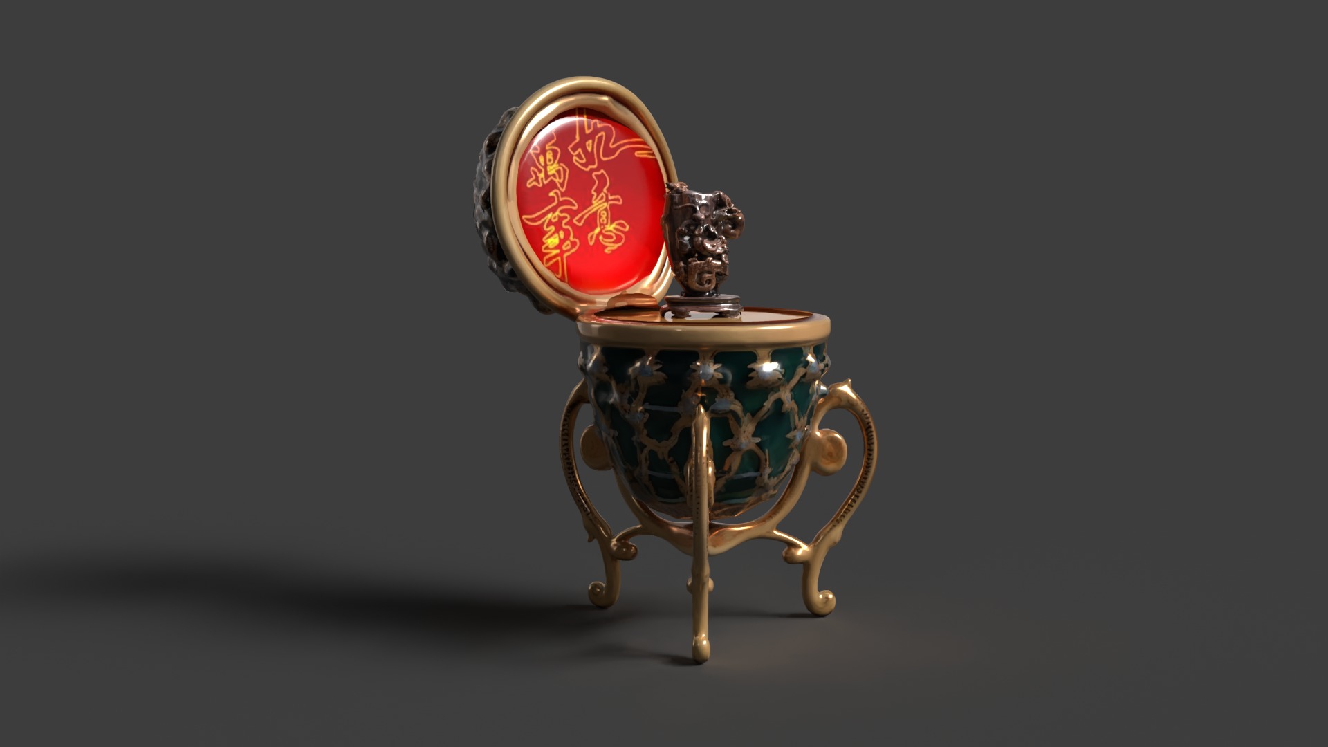 Faberge egg Low-poly 3D model_6