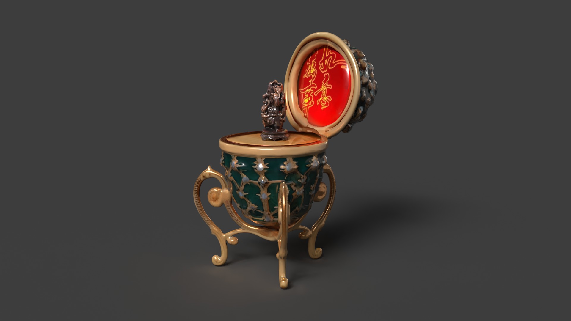 Faberge egg Low-poly 3D model_2