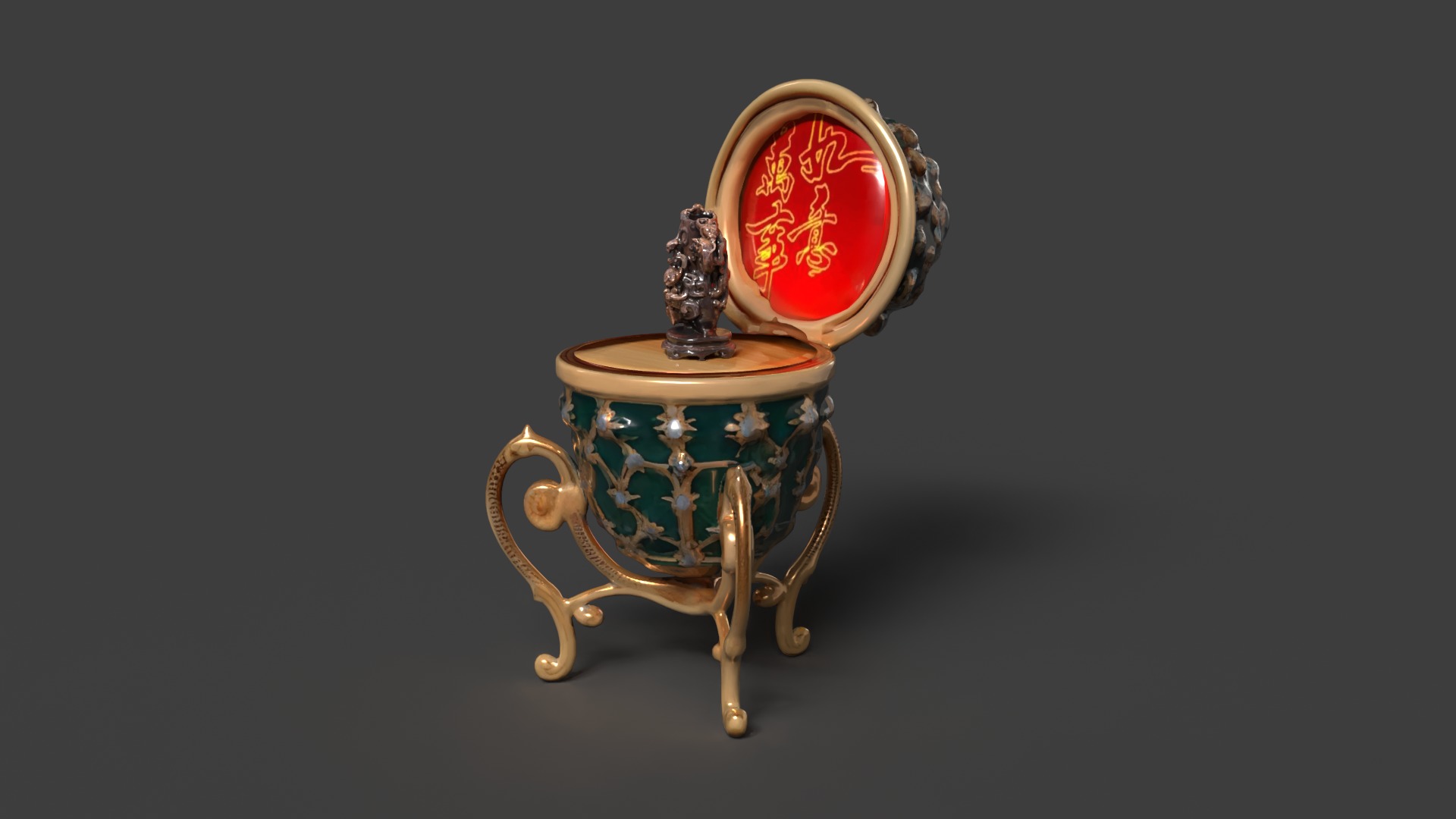 Faberge egg Low-poly 3D model_4