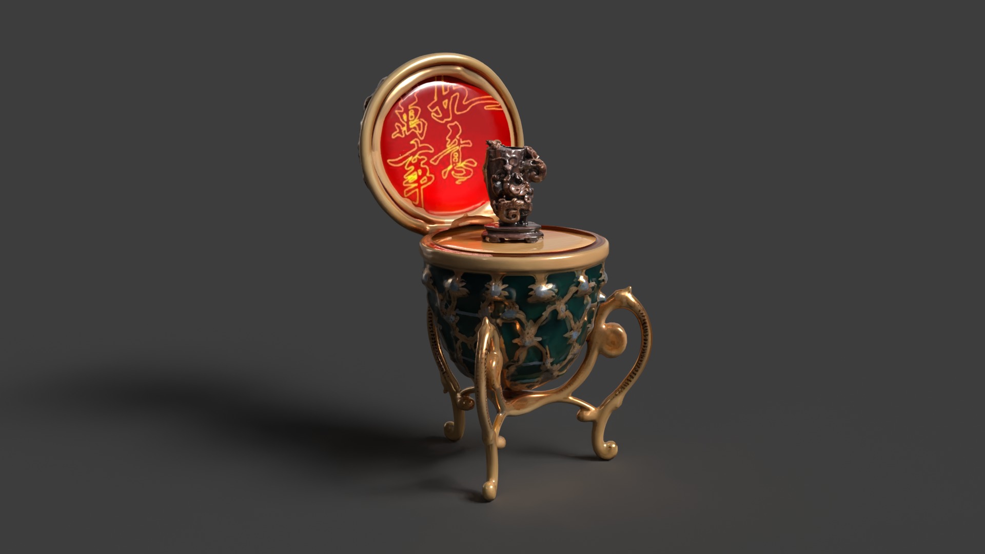 Faberge egg Low-poly 3D model_5