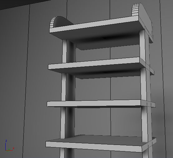 cupboard furniture Low-poly 3D model_7