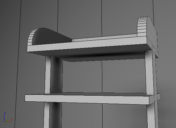 cupboard furniture Low-poly 3D model_6