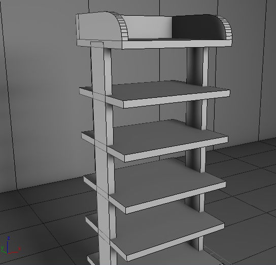 cupboard furniture Low-poly 3D model_5