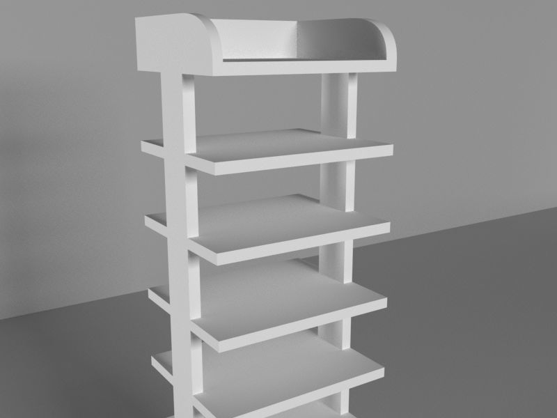 cupboard furniture Low-poly 3D model_4