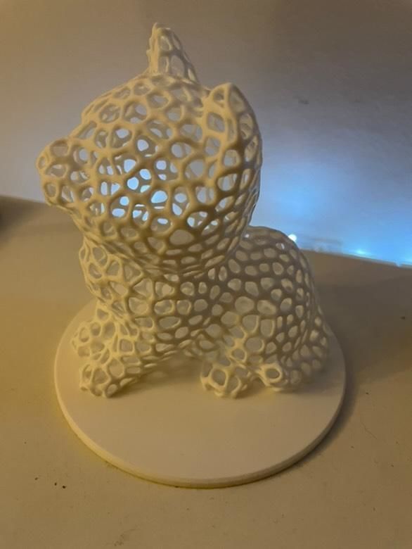 Voronoi cat NO SUPPORTS 3D print model_5