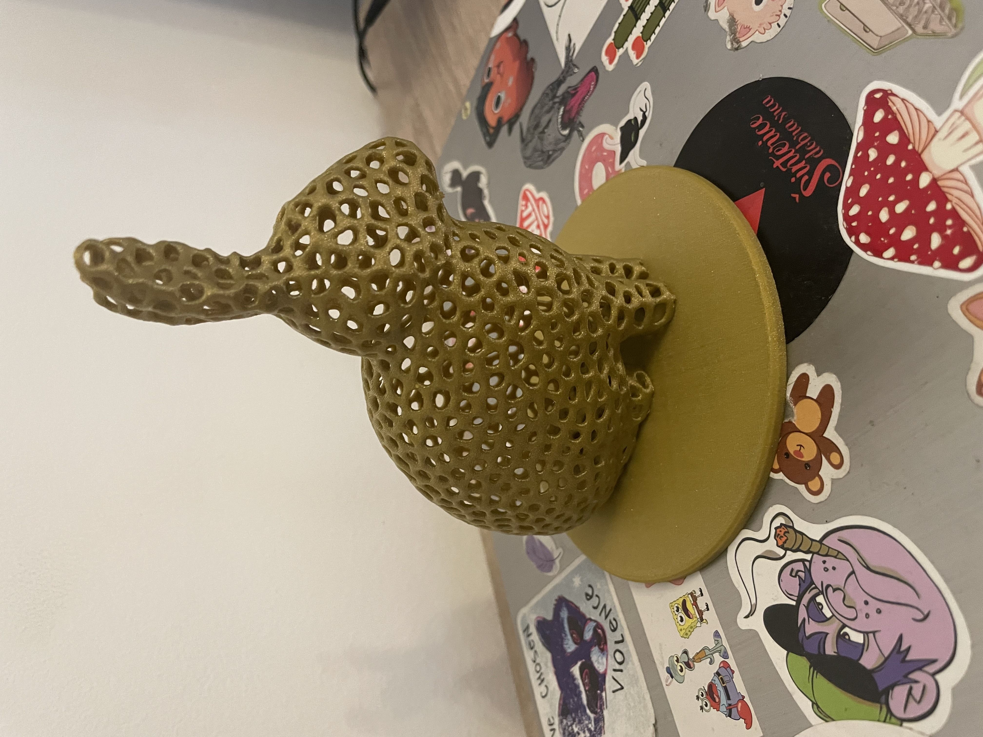 Voronoi rabbit NO SUPPORTS 3D print model_4