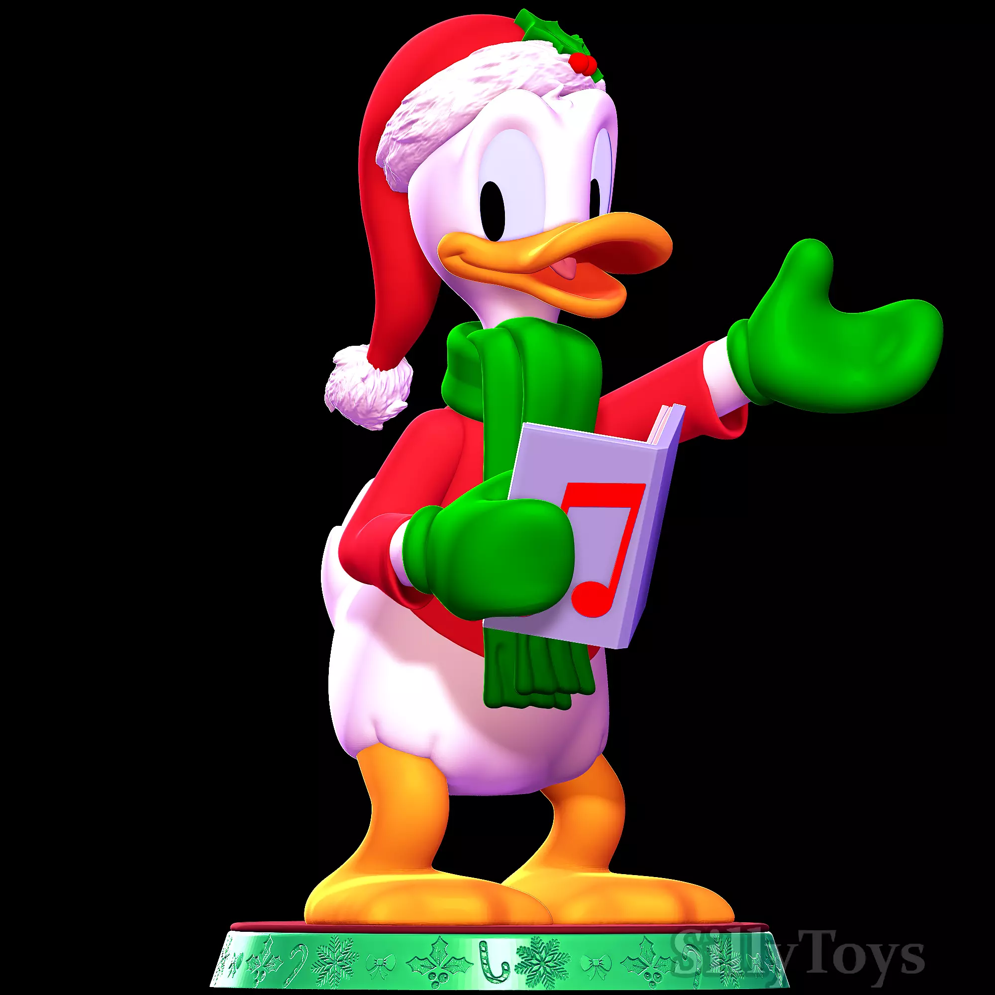 Donald Duck Christmas 3D print model_0