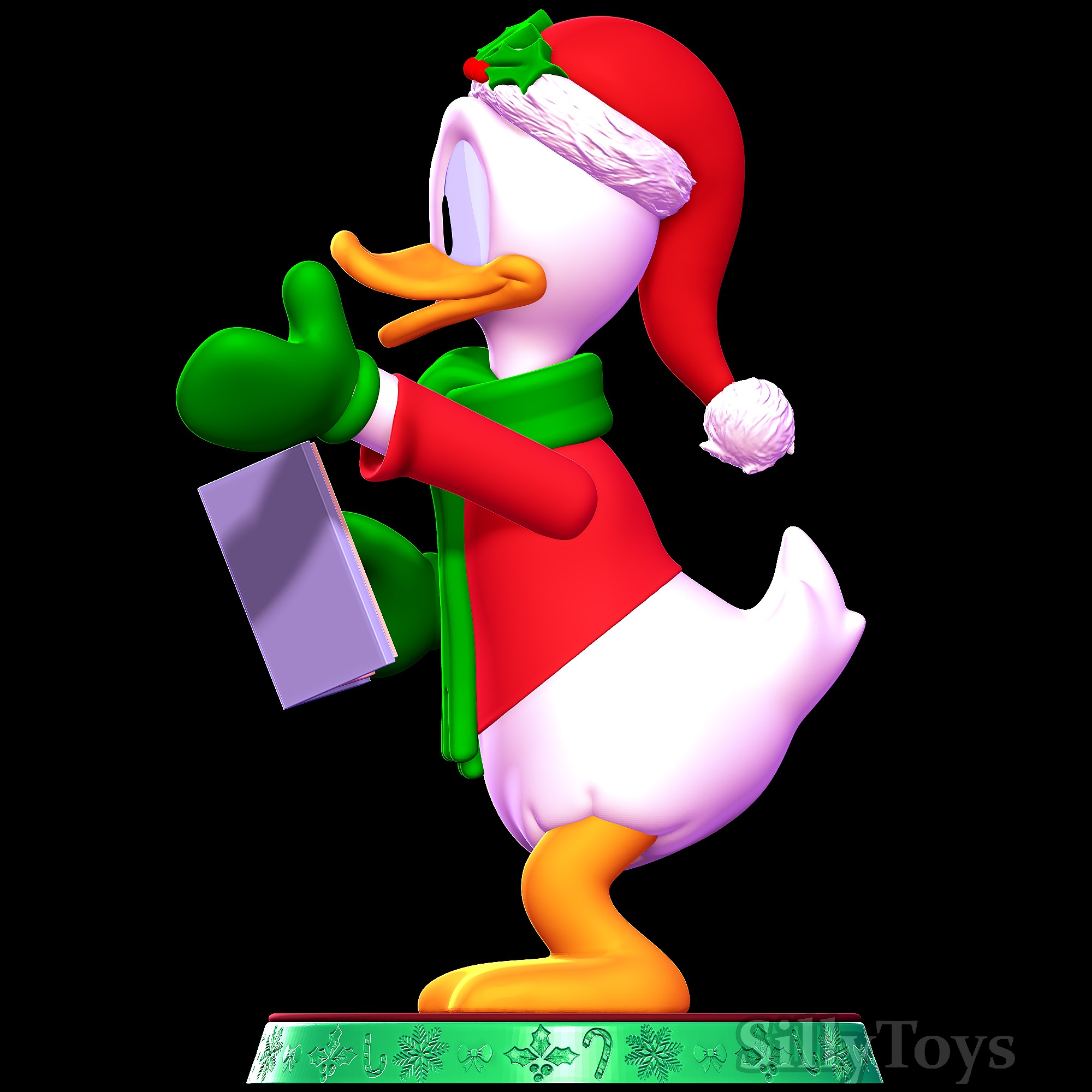 Donald Duck Christmas 3D print model_2