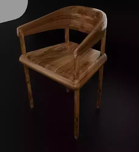 wooden chair 3d model