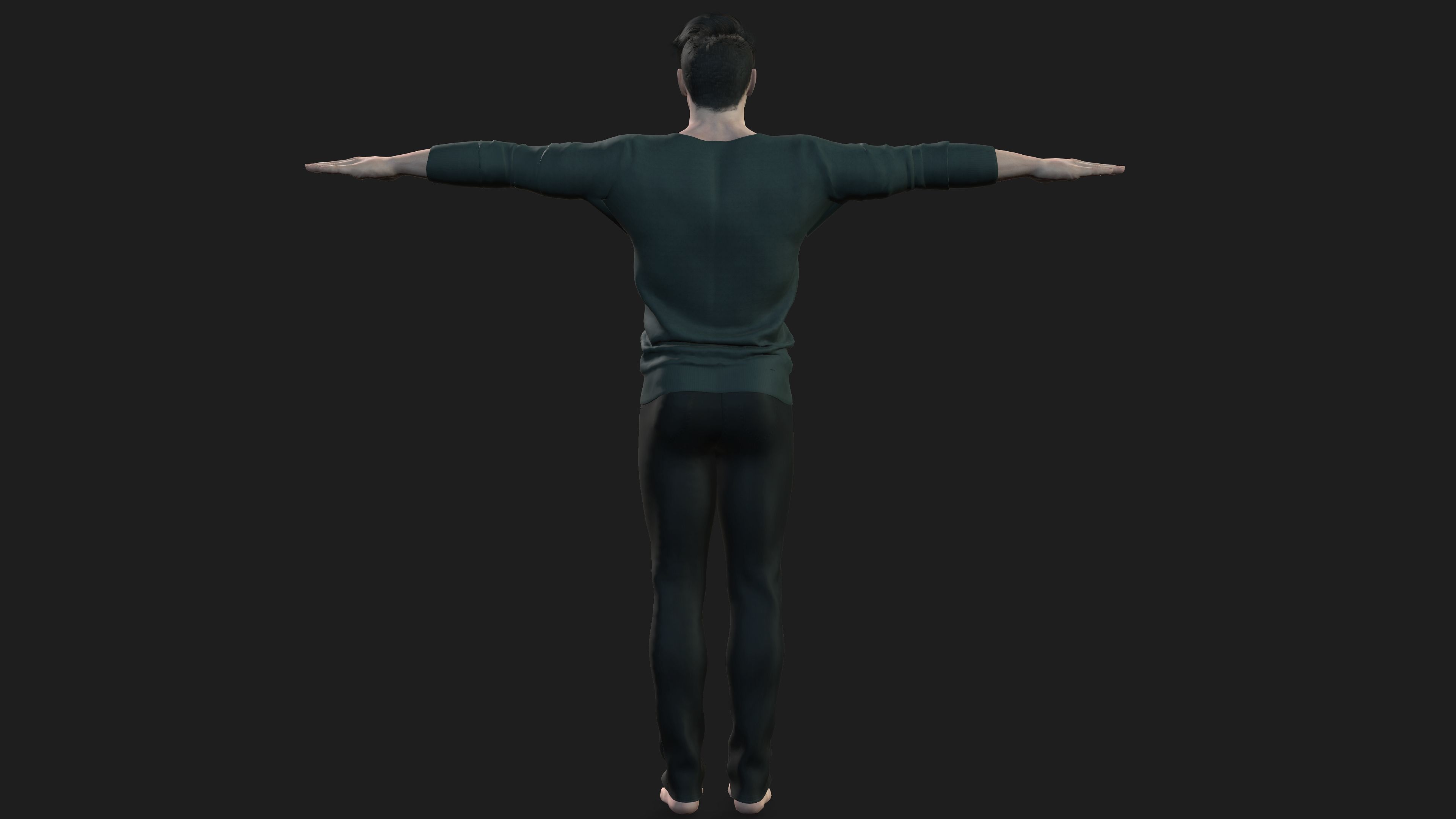 man in cool  printed shirt        3D model_15