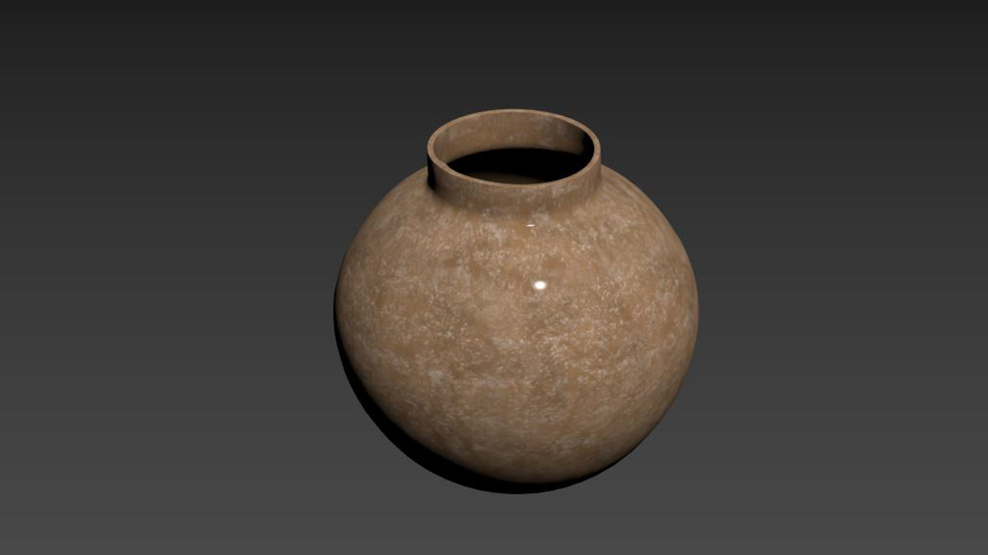 Round Striped Vase 3D model_5