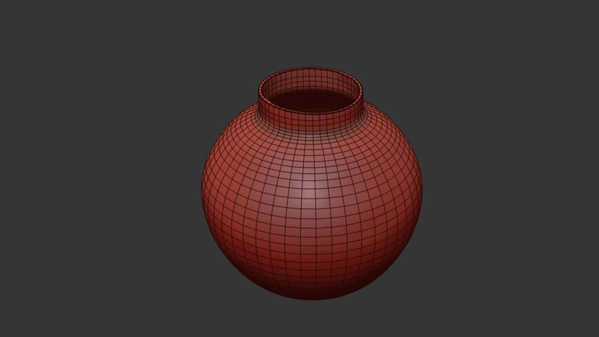Round Striped Vase 3D model_7