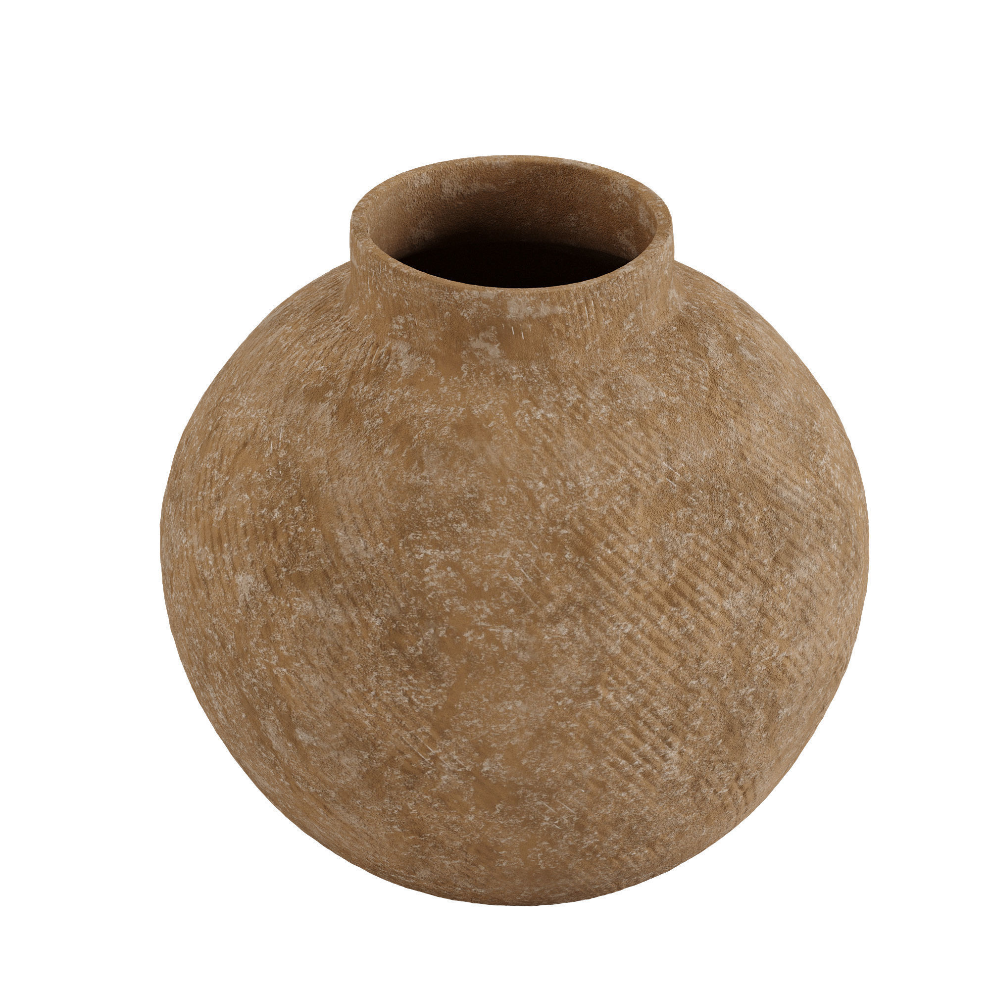 Round Striped Vase 3D model_1