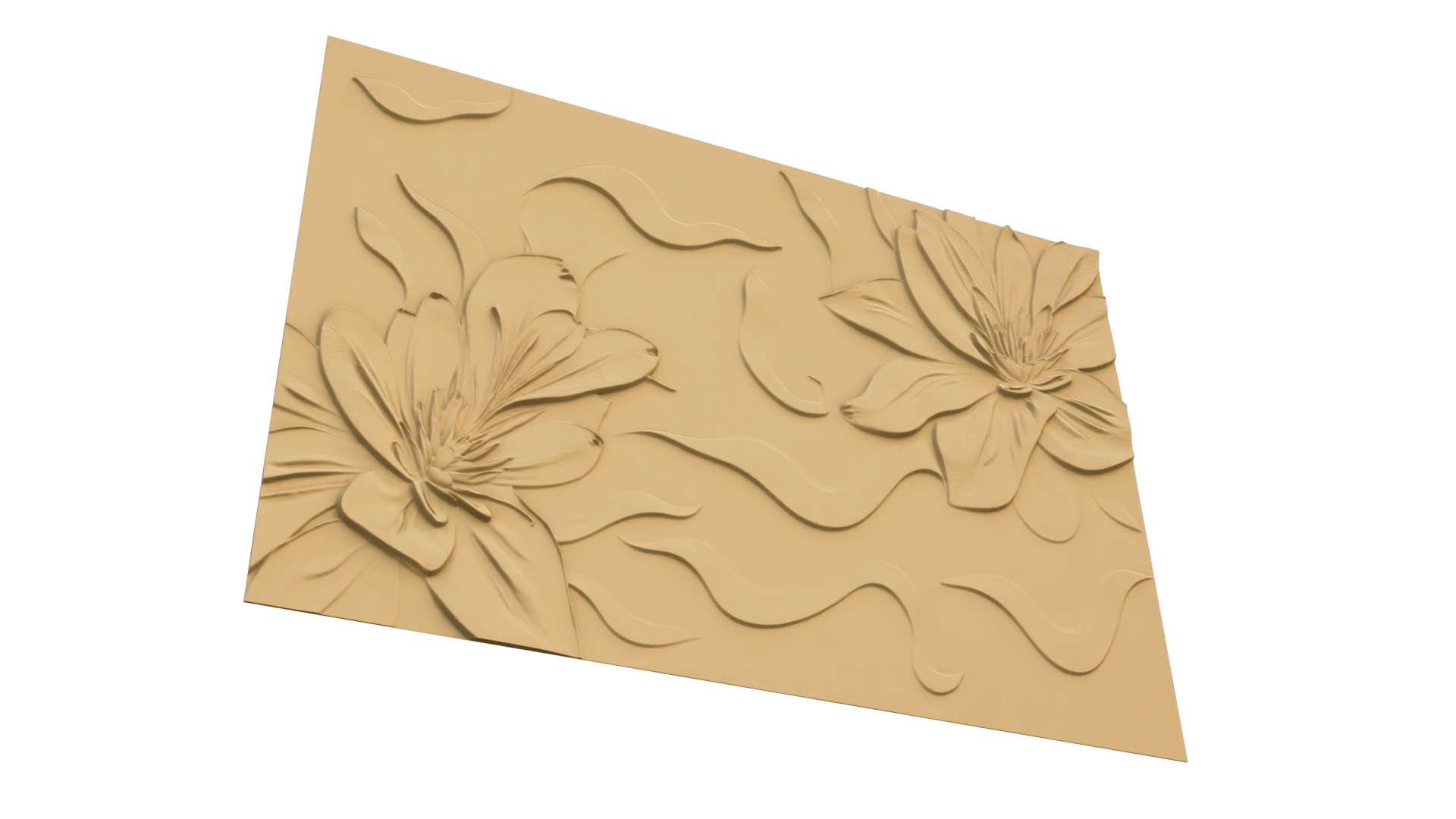 modern panel wall decor set wall relief mural CNC 109 3D model_7