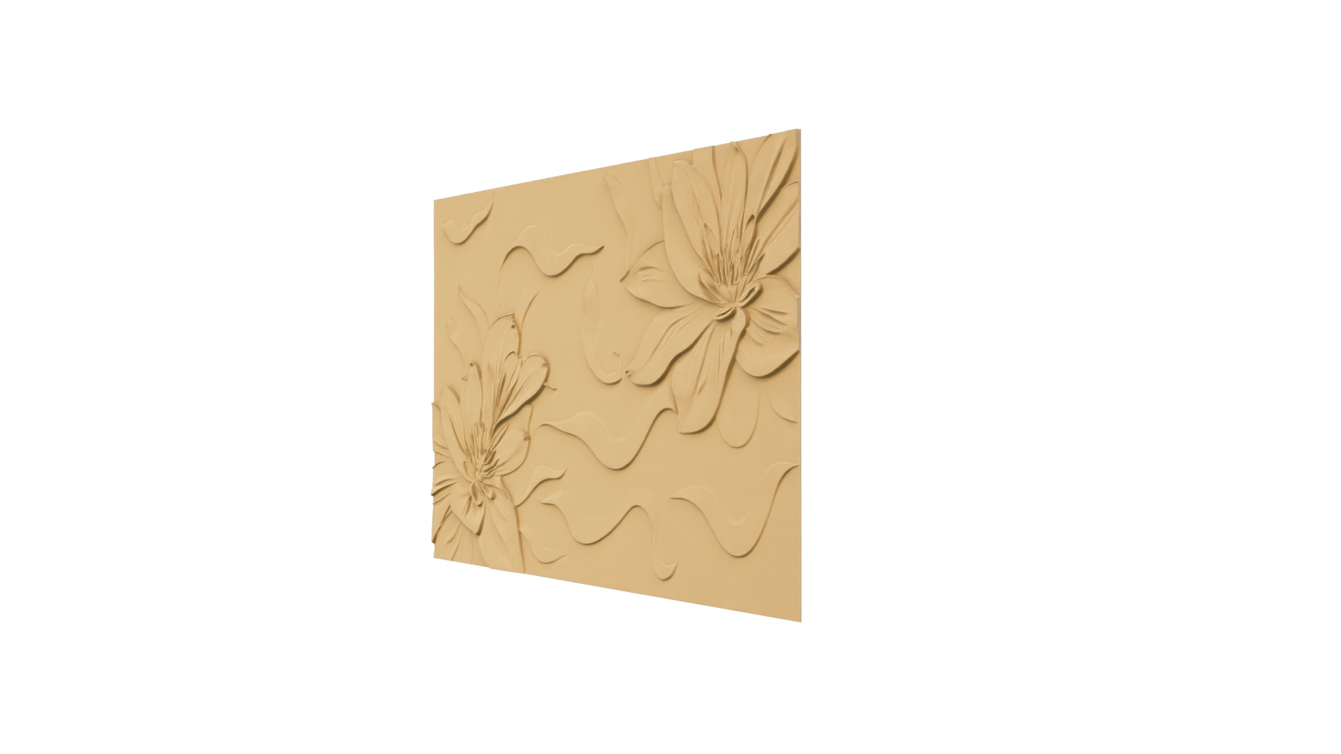 modern panel wall decor set wall relief mural CNC 109 3D model_8