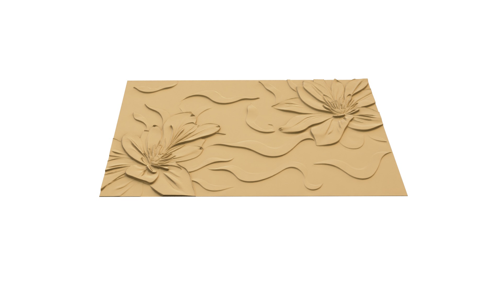 modern panel wall decor set wall relief mural CNC 109 3D model_10