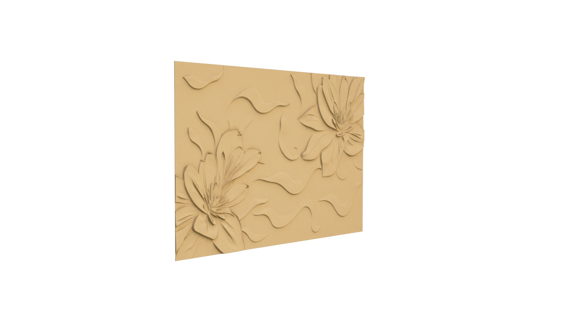 modern panel wall decor set wall relief mural CNC 109 3D model_9