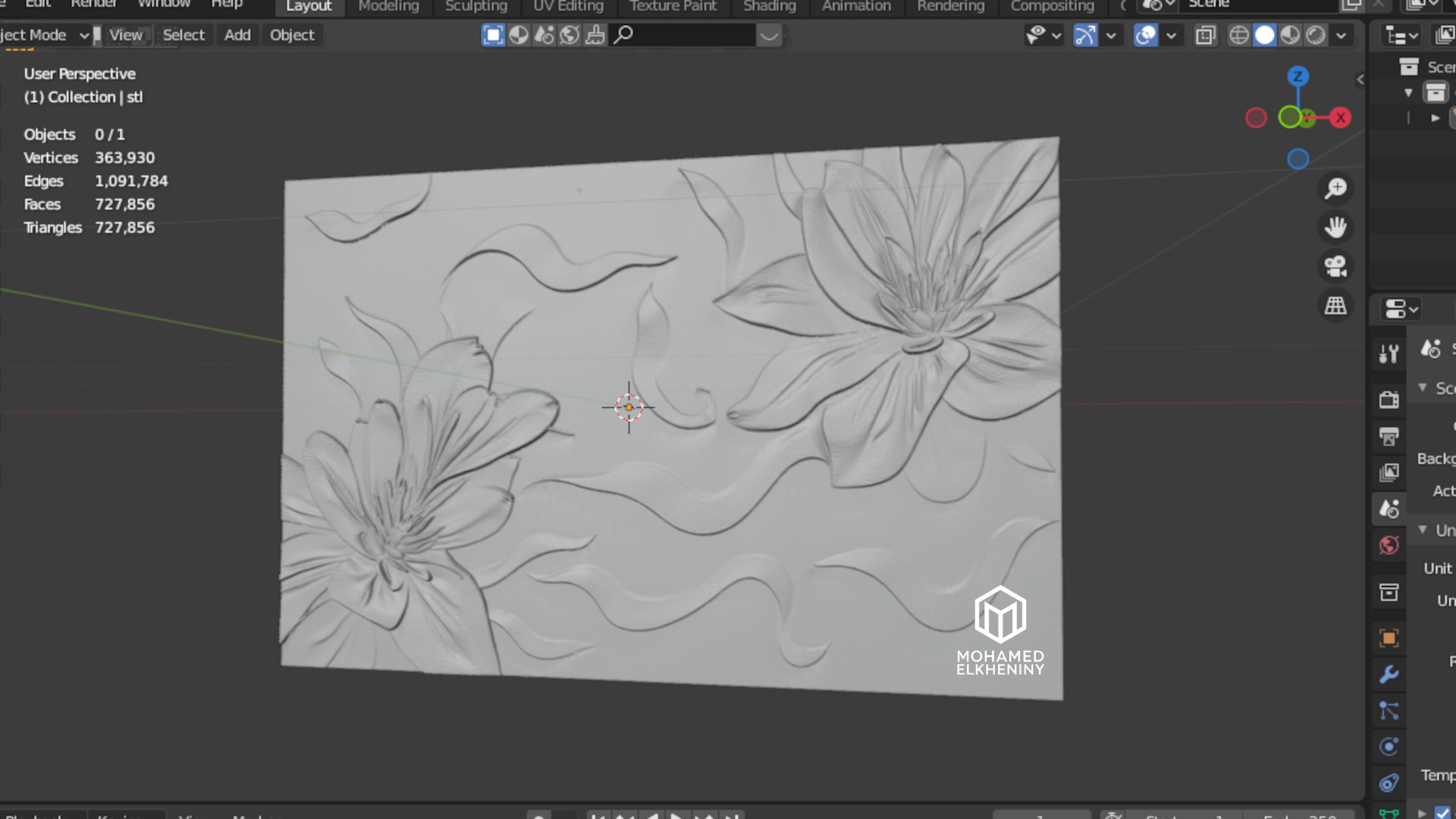 modern panel wall decor set wall relief mural CNC 109 3D model_2