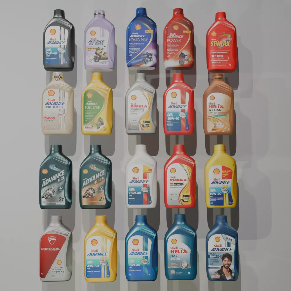 Shell Engine Oil Low-poly 3D model