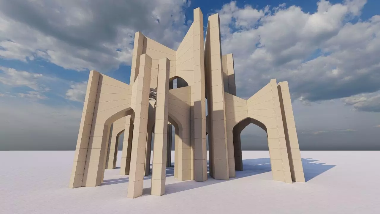 square park-place park-forum landacape 3D model