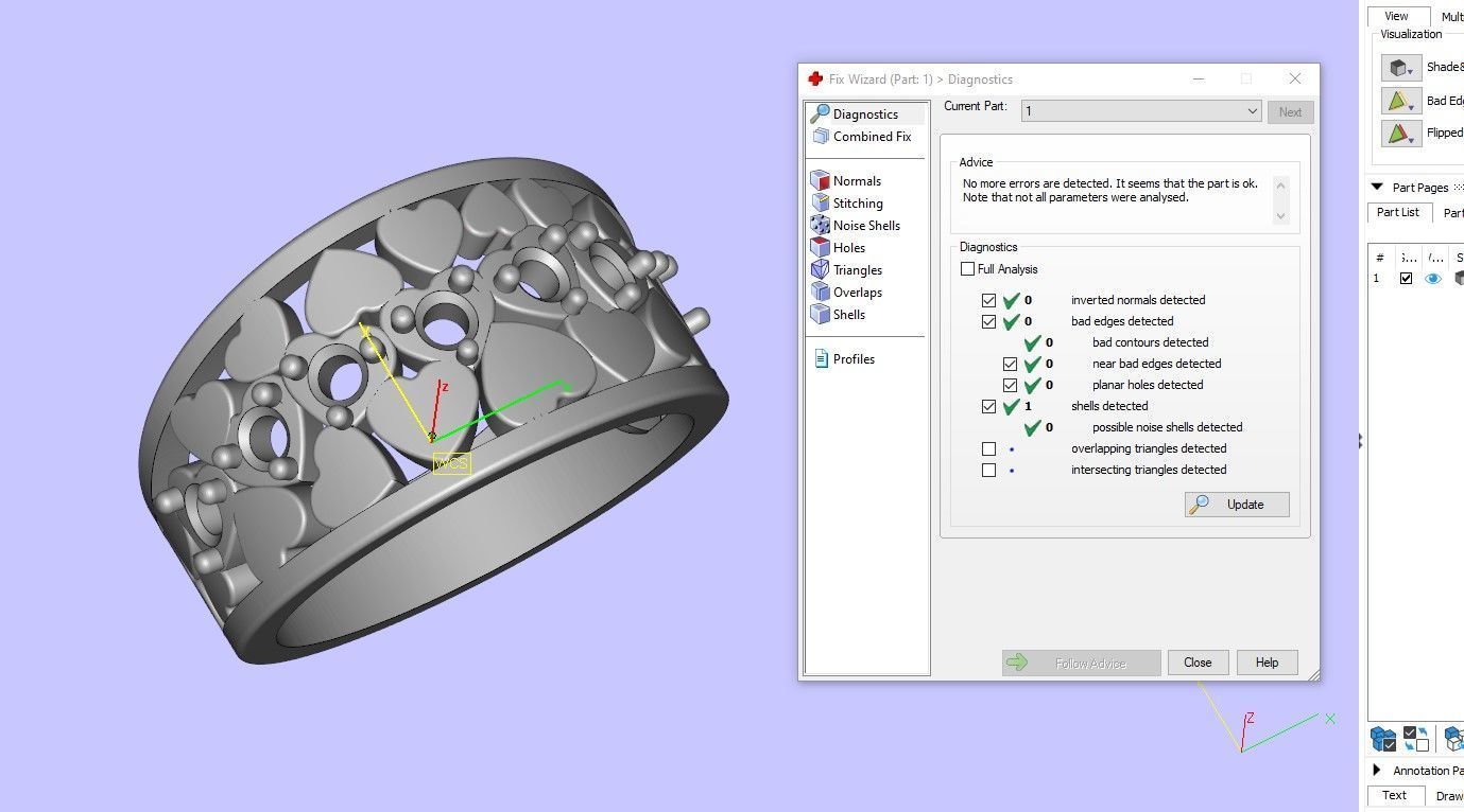 Ring with Hearts 3D print model_4