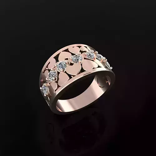 Ring with Hearts
