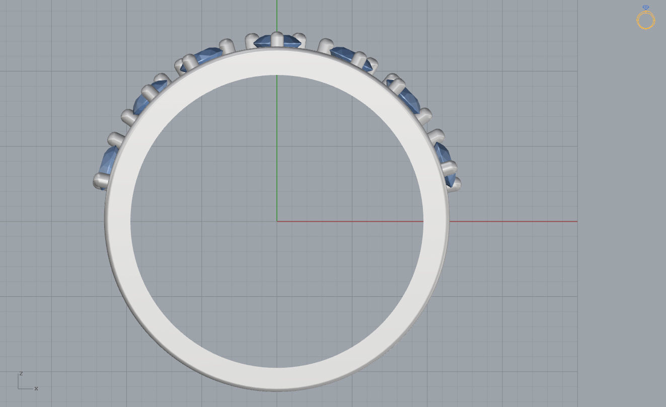 Ring with Hearts 3D print model_8