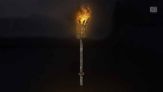 Torch 01 Low-poly 3D model