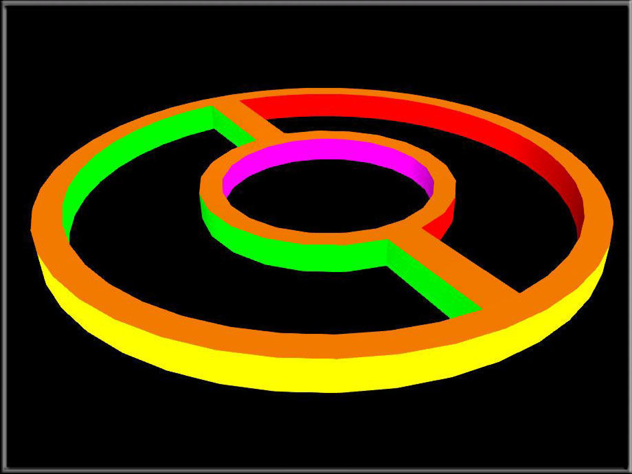 Geometric Target Low-poly 3D model_2