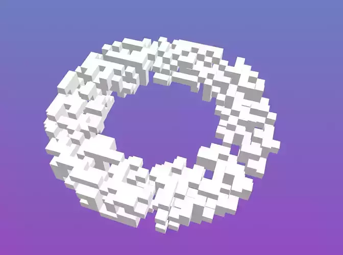 Voxel Torus Maze 3D model
