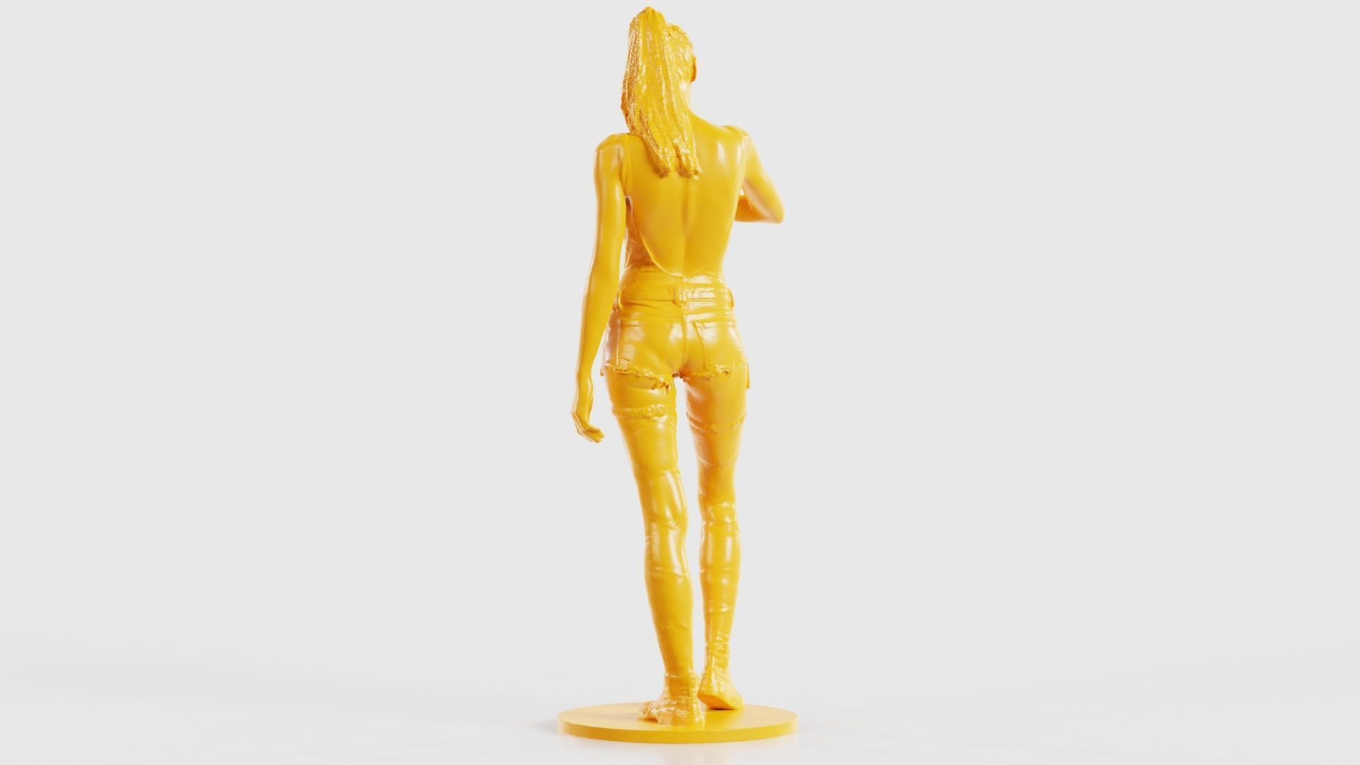 Woman Wearing Short 2 3D print model_23