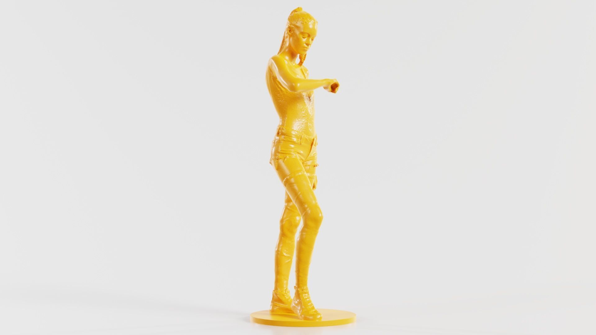 Woman Wearing Short 2 3D print model_7