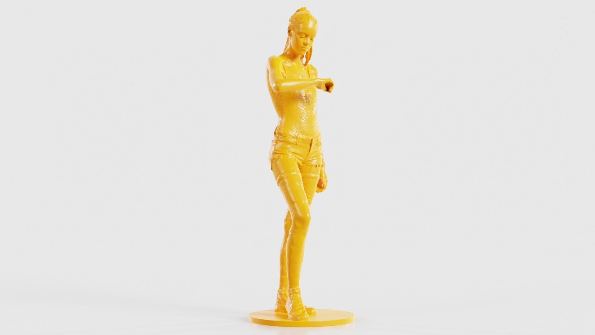 Woman Wearing Short 2 3D print model_18