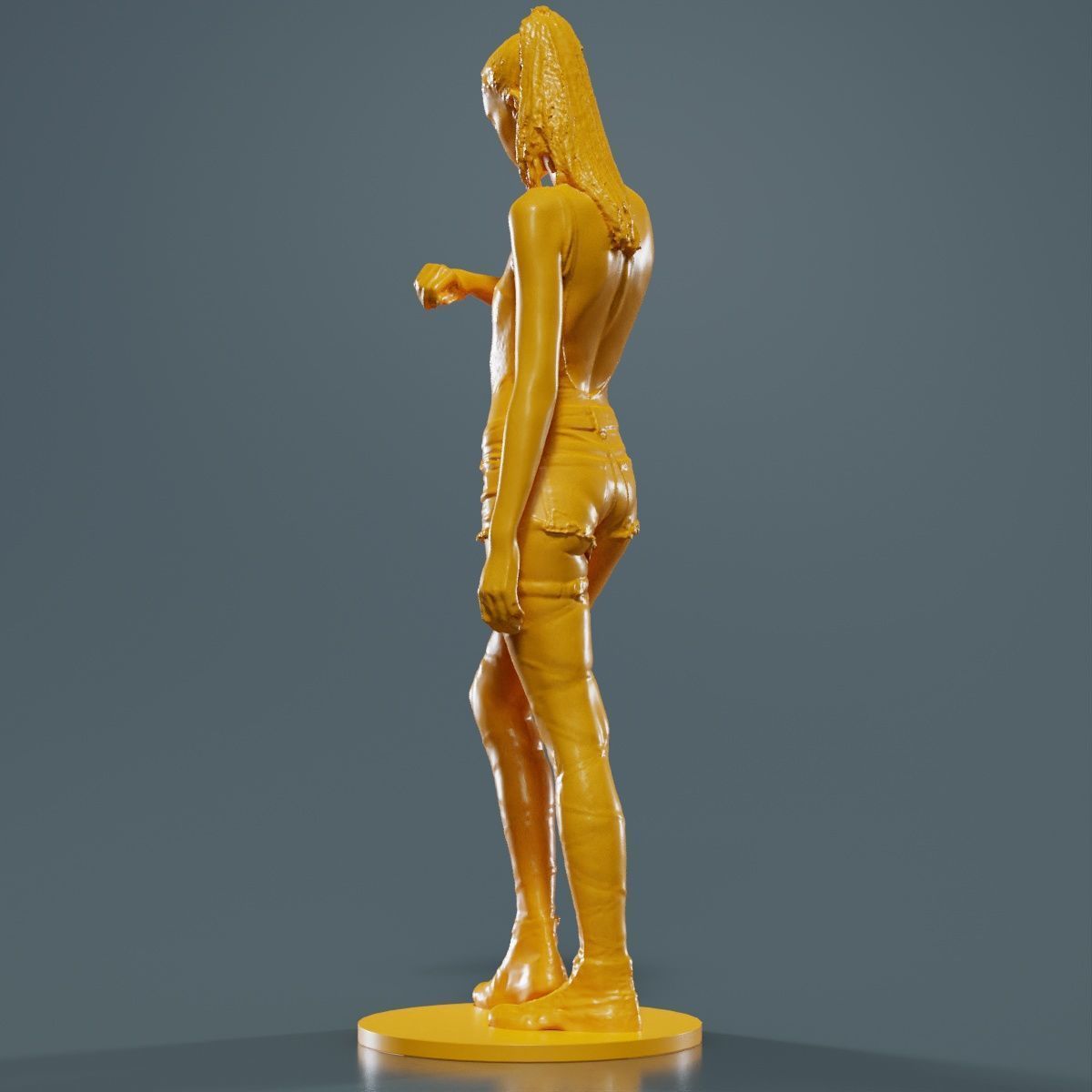 Woman Wearing Short 2 3D print model_14