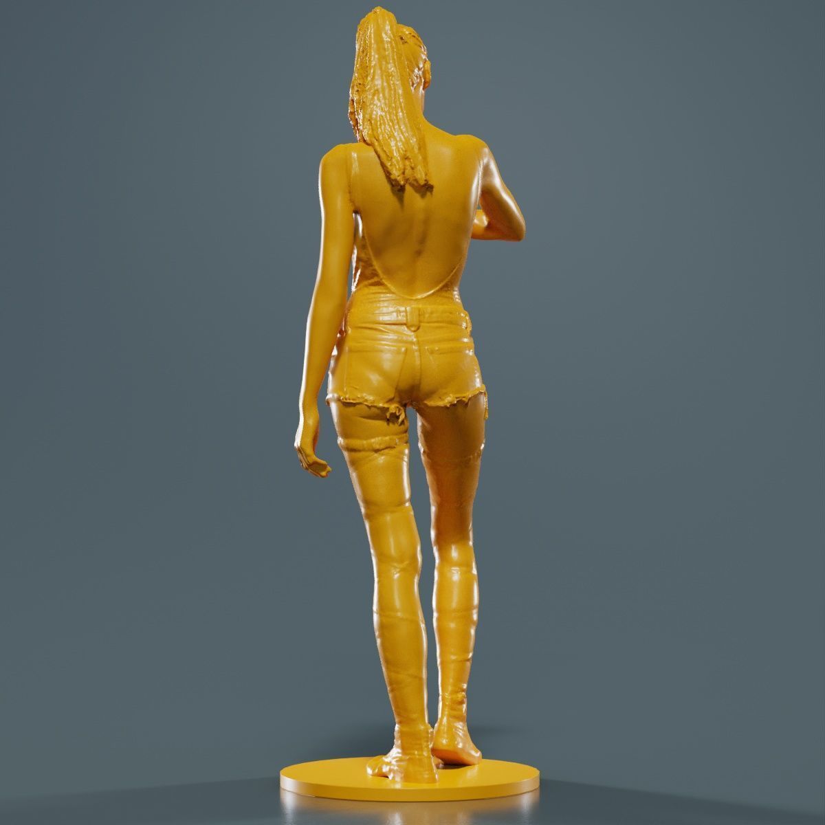 Woman Wearing Short 2 3D print model_13