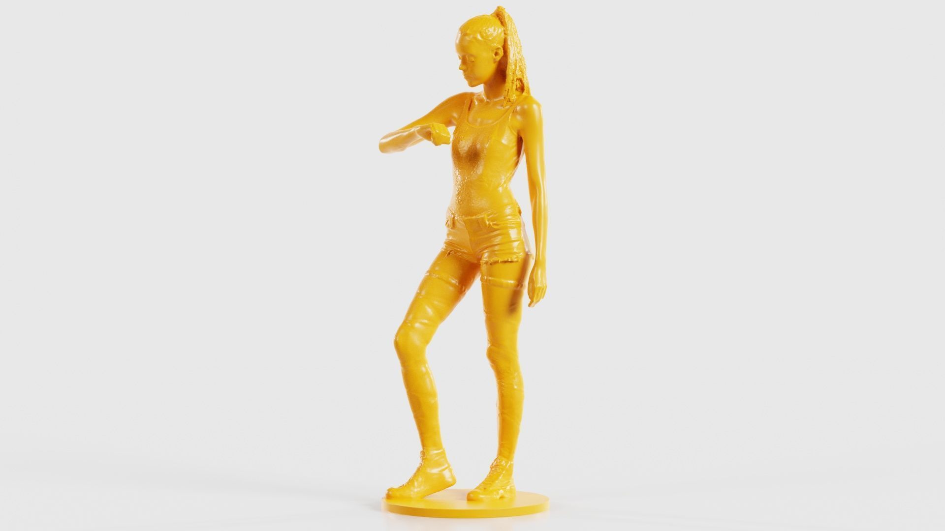 Woman Wearing Short 2 3D print model_27