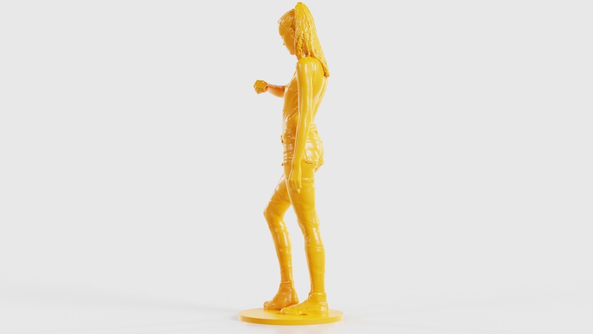 Woman Wearing Short 2 3D print model_25