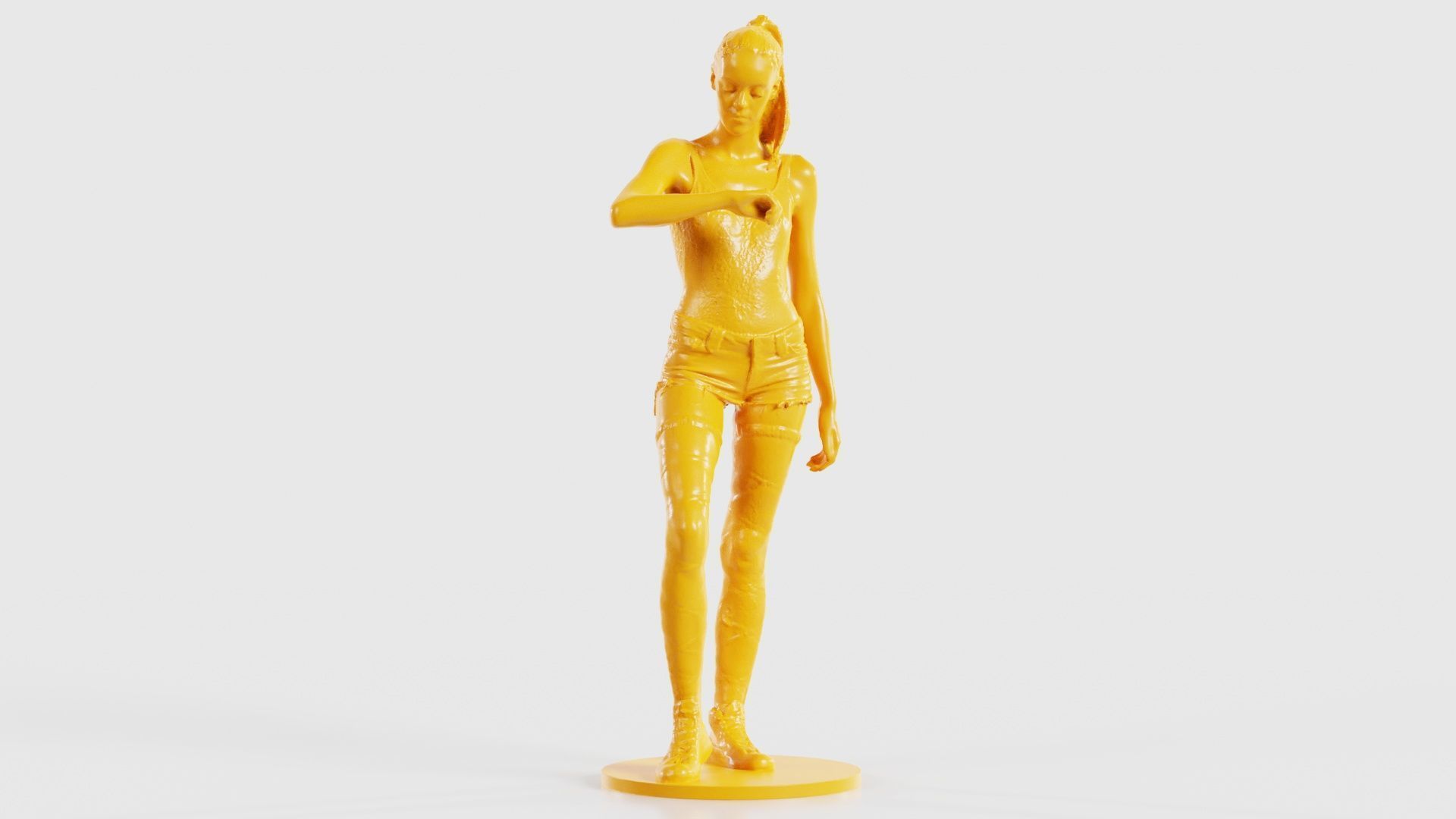 Woman Wearing Short 2 3D print model_17