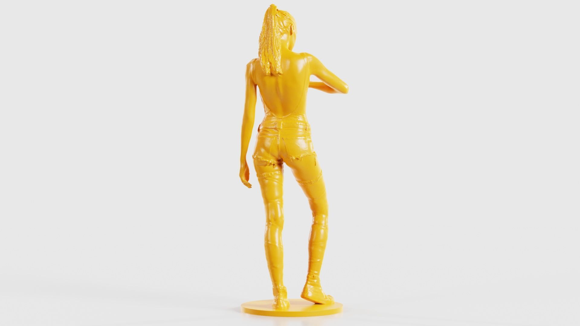 Woman Wearing Short 2 3D print model_22