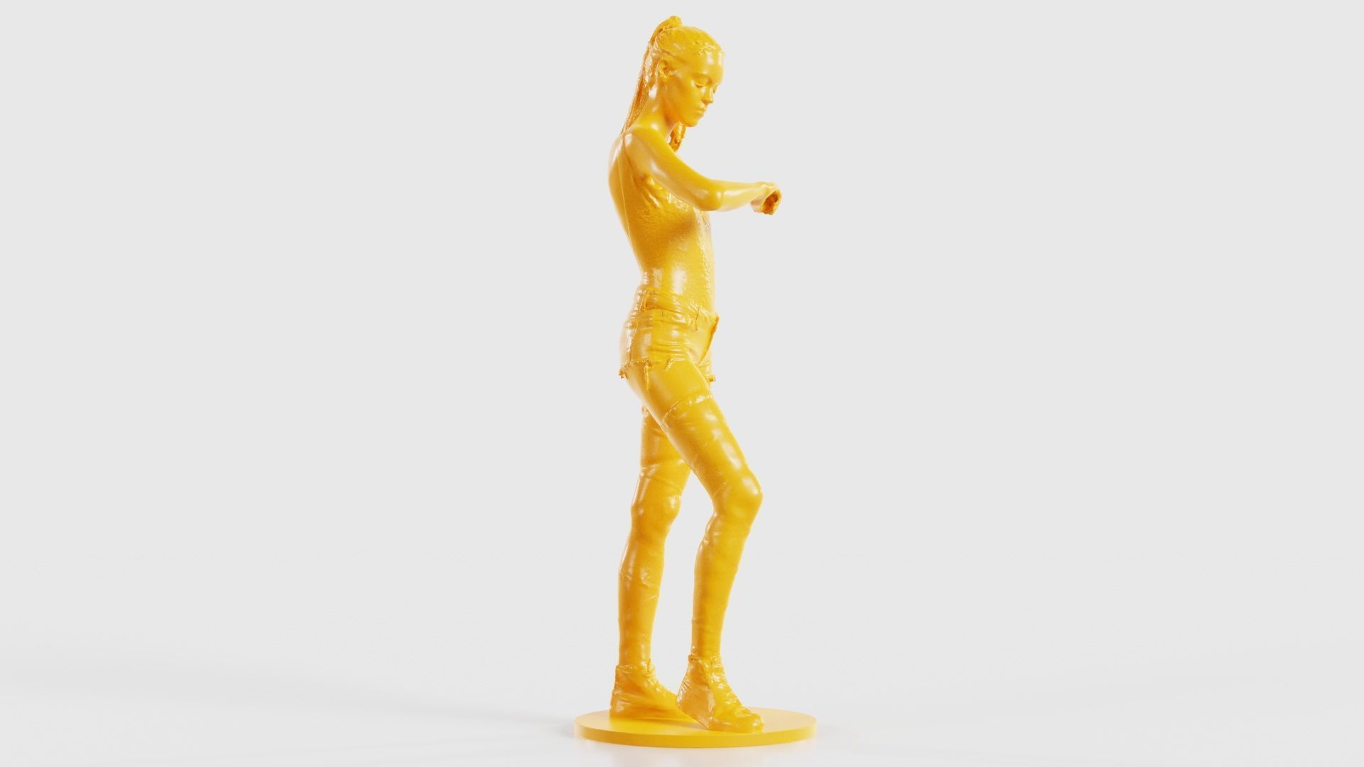 Woman Wearing Short 2 3D print model_19