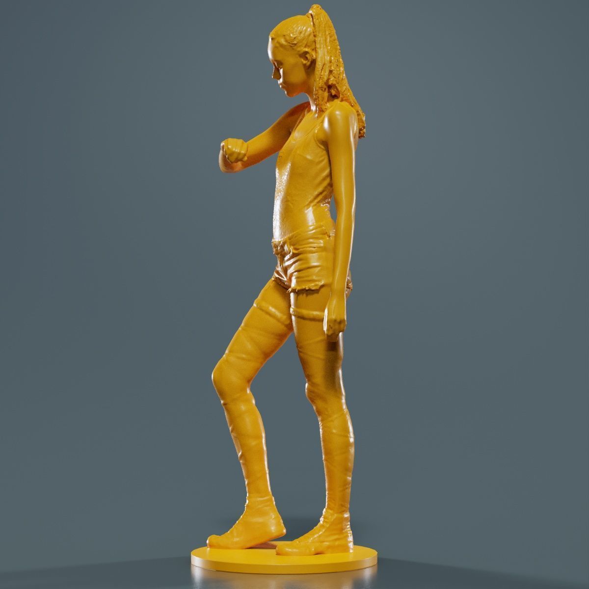 Woman Wearing Short 2 3D print model_15