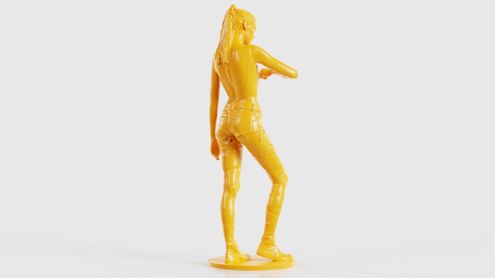 Woman Wearing Short 2 3D print model_21