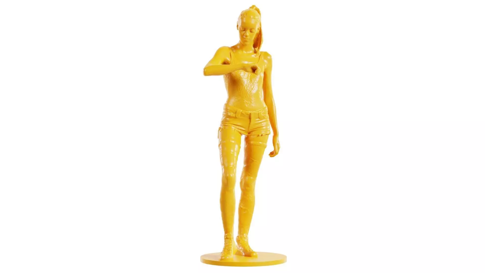 Woman Wearing Short 2 3D print model_0