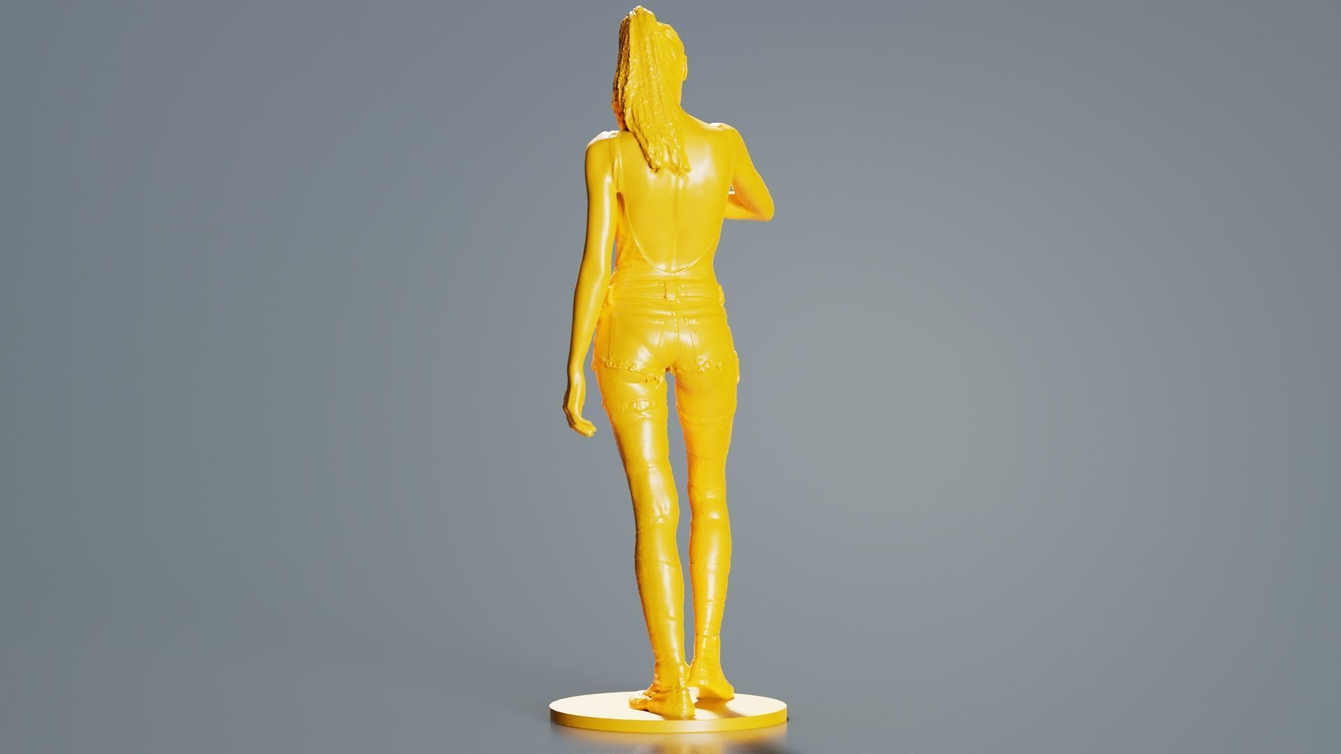 Woman Wearing Short 2 3D print model_5