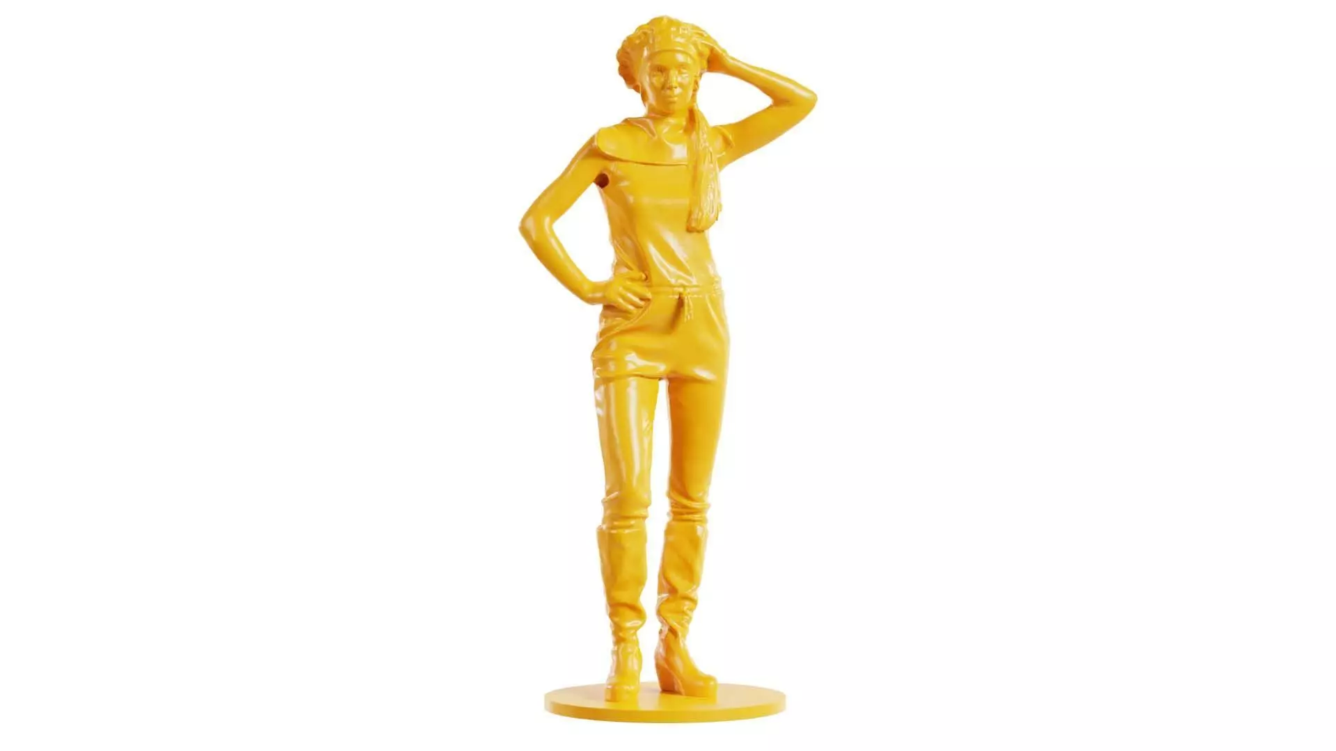 Woman Wearing Futuristic Retro Costume 2 3D print model