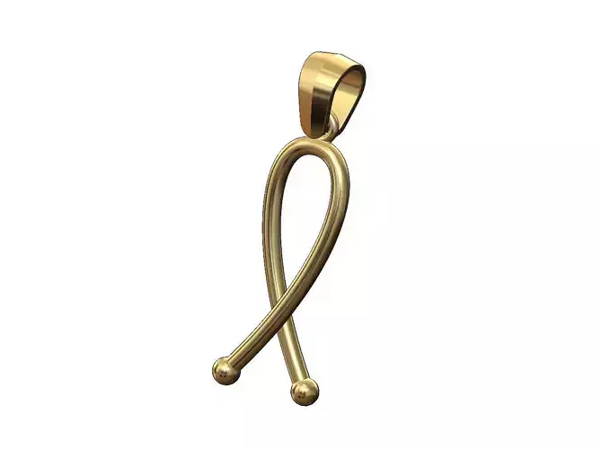 Overlapping twisted wire pendant charm bail